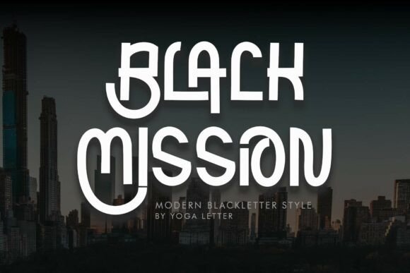 Black Mission Font for Bold Web Design