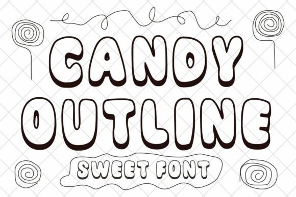 Candy Outline Font for Business Branding