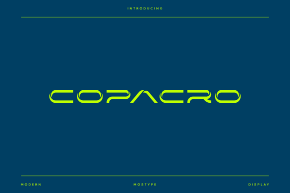 Copacro: Bold, Modern Font for Impact