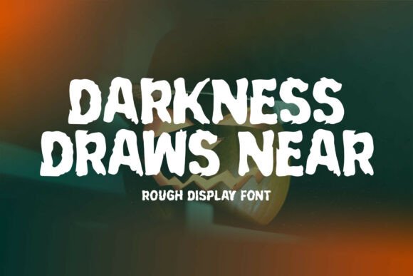 Darkness Draws Near: A Rugged Display Font for Handmade Crafts and Product Design