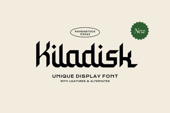 Kiladisk: A Sharp Geometric Display Font for Makers