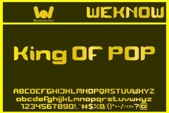 King of Pop Font for Web Design