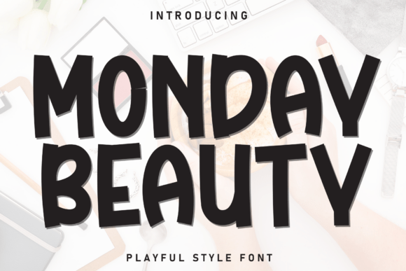 Monday Beauty Font for Handmade Labels and Printable Crafts