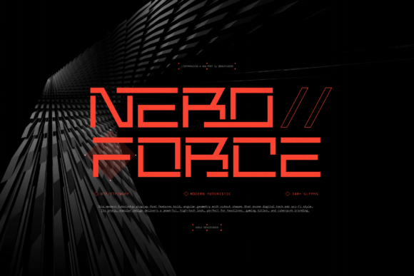 Nero Force: A Sharp Display Font for Campaign Headlines