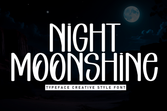 Night Moonshine Font for Creative Projects