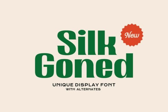 Silk Goned Display Font for Handmade Product Design