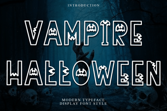 Vampire Halloween Display Font for Handmade Products and Printables
